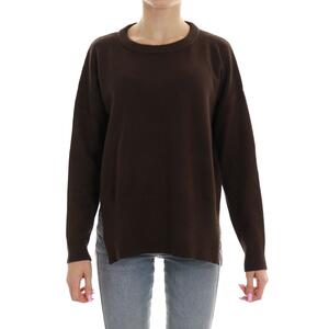 MAGLIA SPACCHI MARRONE